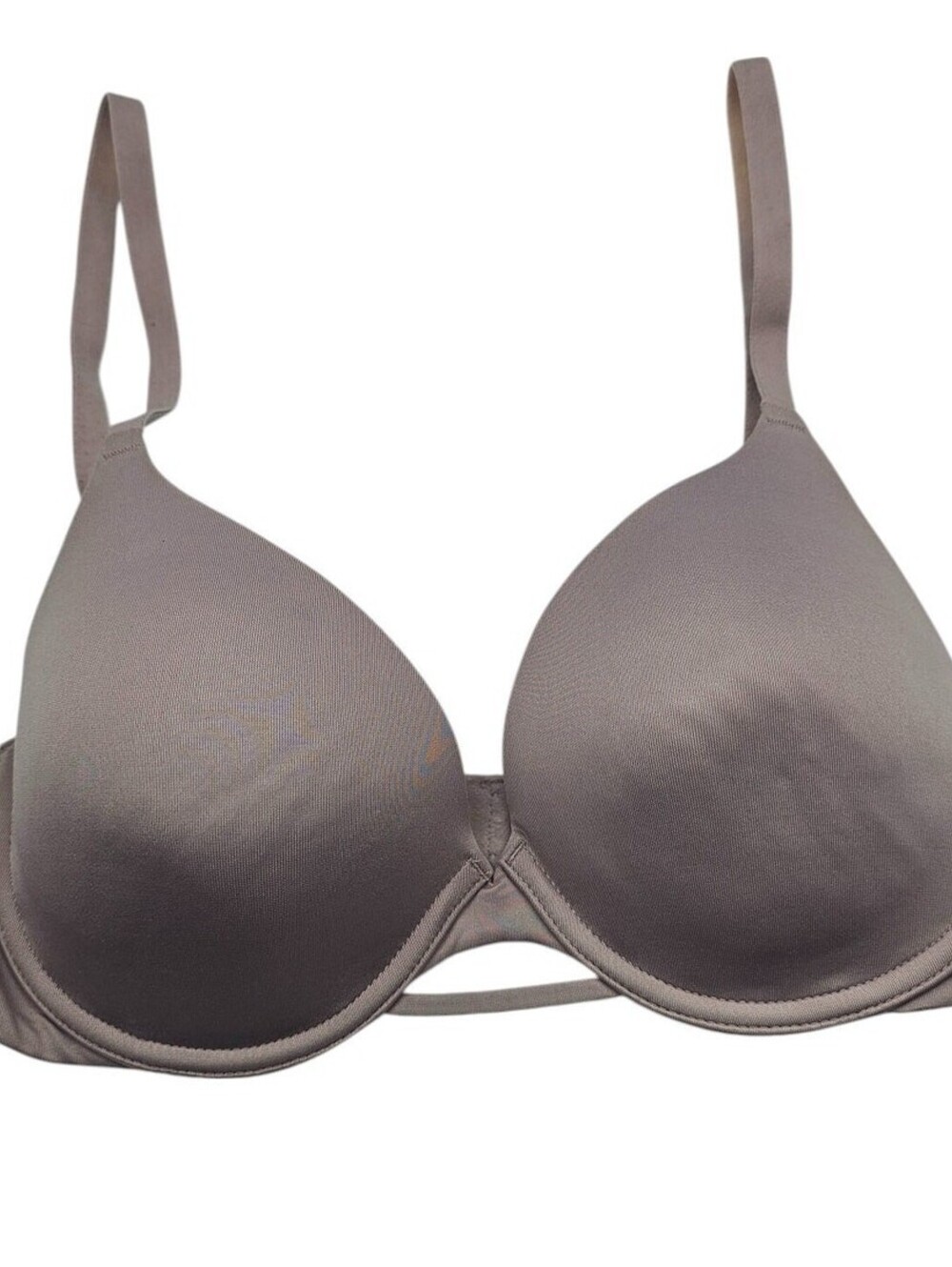 Hanes Womens Sz M Lightly Lined Classic T Shirt Bra Silver